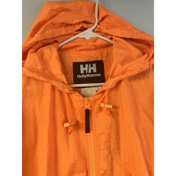 Helly Hansen‎ HH Workwear Orange Hi Vis Rain Jacket Hooded XS - Picture 3 of 9